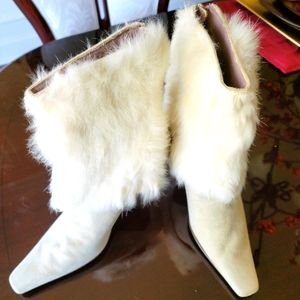 white boots fur